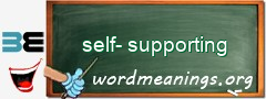 WordMeaning blackboard for self-supporting